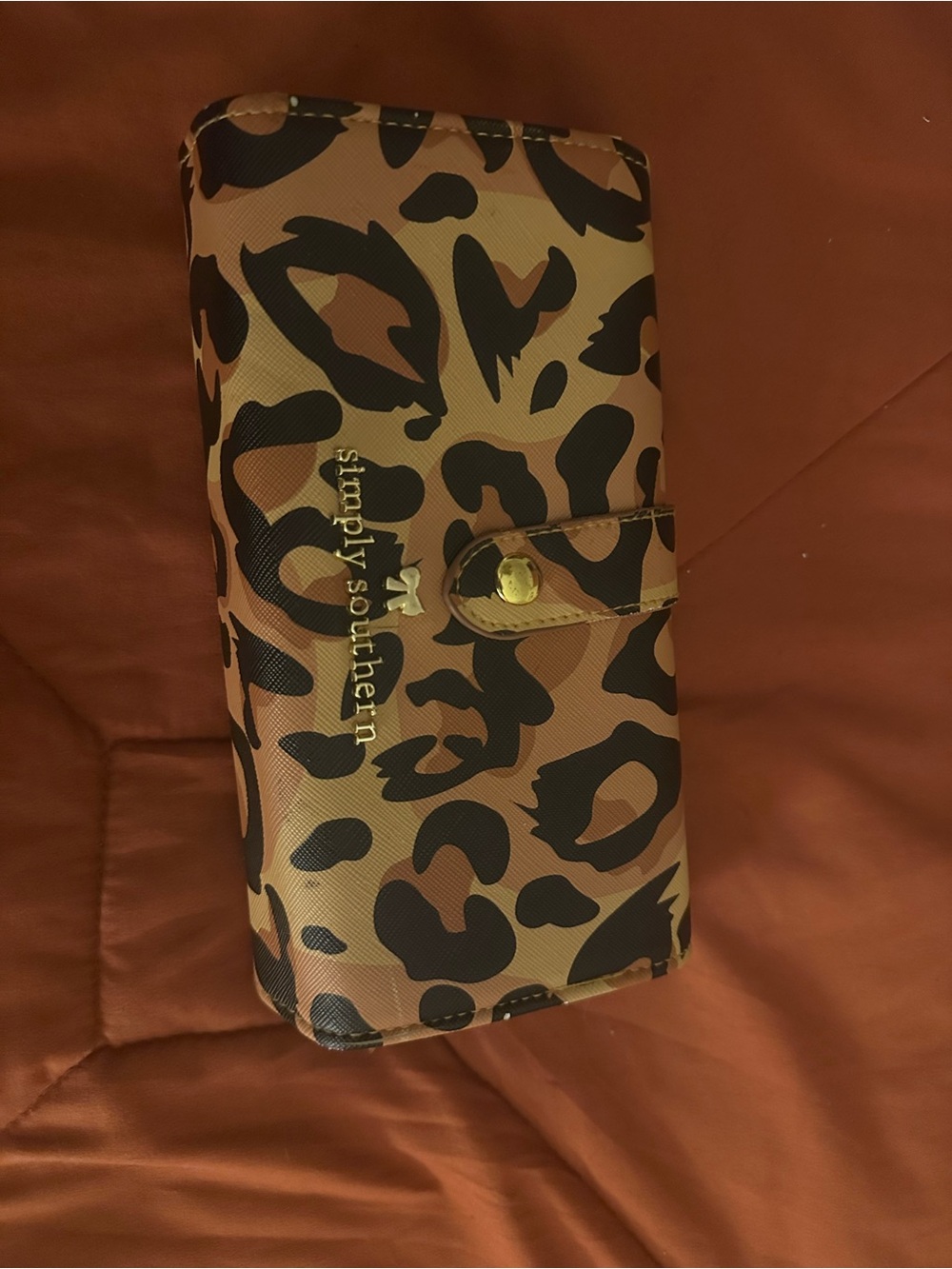 Simply Southern Leopard Print Wallet in Brown and Black